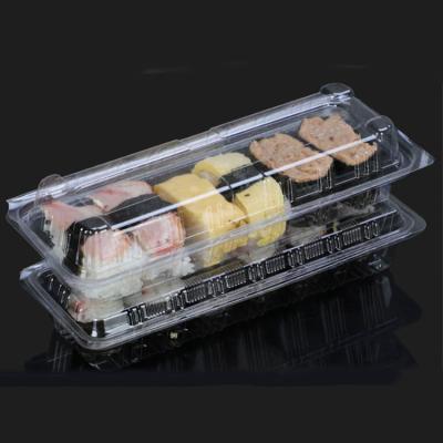 China BOPS Packaging Transparent Disposable Sushi Containers Eco Friendly for sale