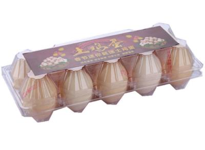 China 10 Cavities Clear Plastic Egg Cartons for 10pcs trays 2X5 , Disposable Food Containers for sale