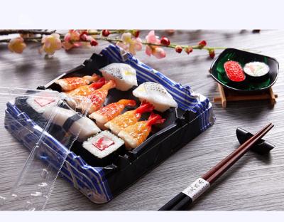 China O Sashimi de FDA BOPS produto comestível descartável plástico das bandejas do sushi à venda