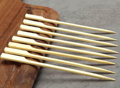 China Wholesale BBQ sticks Baking Burger Teppo Paddle Flat Bamboo Skewers Round sticks for sale