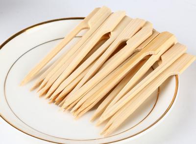 China Hot Pot Party Disposable BBQ Bamboo Sticks Flat Bamboo Skewer Stick for sale