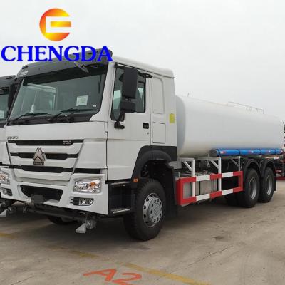 China Machinery repair shops Sinotruk howo 6x4 371HP 20m3 water jet bowser tanker water tank truck for sale