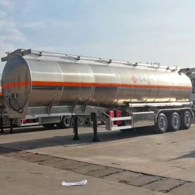 China Truck Trailer 42000 Liter Oil Tank Transport Aluminum Stable Semi Trailer for sale