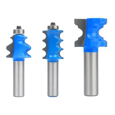 China CNC Process 3PC Router Bits Set Milling Cutter Solid Carbide End Mills CNC Router Bit for Wood Tungsten Steel Cutting Tools for sale