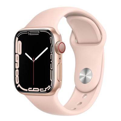 China Breathable Apple Watch Strap iWatch Strap For Apple Watch7654 Sport Silicone Strap SLR Buckle for sale