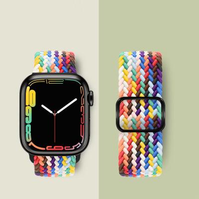 China Fabric Apple Watch Band For Apple iwatch1234567 New Generation Adjustable Nylon Woven Watch Strap for sale