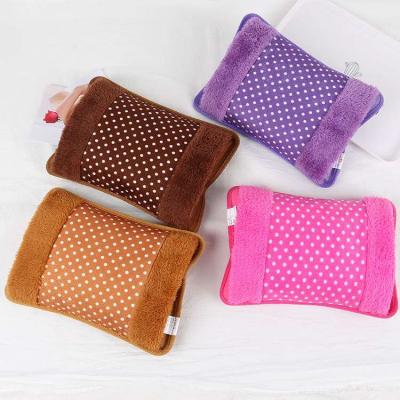 China Practical Corduroy Plush Hot Water Bottle Charging Explosion Proof Electric Hand Warmer Hot Water Bottle for sale