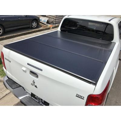 China Tailbox Custom-Fit Pickup Truck Tonneau Covers For Mitsubishi Triton Aluminum Tripod Rear Box Cover Canopy Truck Bed Protector for sale