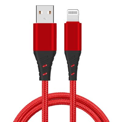 China Mobile Phone Nylon Braided 1m 2m USB Data Cable For Mobile Phone For iphone 11 12 13 for sale