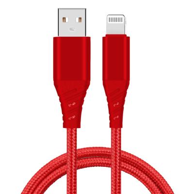 China Mobile Phone Nylon Braided 1m Fast Charging Data Cable For iPhone for sale