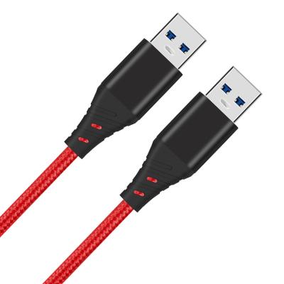 China New Design COMPUTER Nylon Braided Customizable LOGO Length Color Extension Data Cable 3A Usb3.0 A Male To A Male For TV Computer for sale