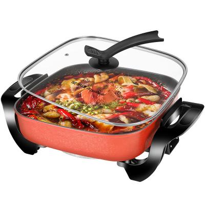 China Outdoor Electric Die Cast Omelet Pan With Nonstick Square Frying Pan Multi Use Deep Frying Cooking Pot for sale