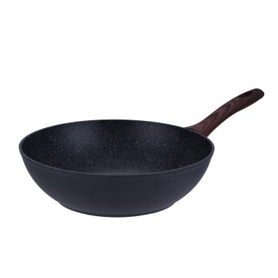 China 2022 Selling High Quality Hot Sustainable Aluminum Marble Die-Cast Pan Non-Stick Fish Frying Pan With Induction Bottom Cooking Pans for sale