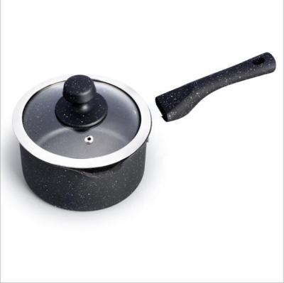 China Viable Carbon Steel Marble Saucepan, High Quality Saucepan, Carbon Steel Saucepan Cookware Mini New Mini Breakfast Pot Single Handle for sale