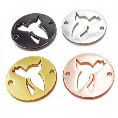 China High Quality Eco-friendly Zinc Alloy Round Sewing Hollow Design Brand Clothing Label Plate Metal Label Tags for sale