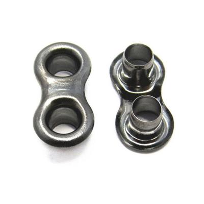 China New Fancy Design Nickel Free Double Hole Grommets Grommets For Handbags for sale