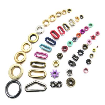 China Wholesale Customized Shape Nickel Free And Size Antique Brass Grommets Grommets For Shoes Bags for sale