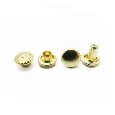 China Eco-friendly 7mm Double Metal Brass Rivet For Bag for sale