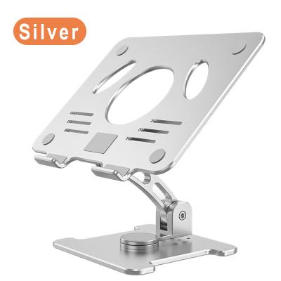 China Aluminum Foldable Laptop Stand 360 Degree Free Rotation Portable Notebook Stand For Table Desk zu verkaufen