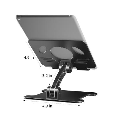 China 2021 new arrival aluminum tablets PC holder folding desk tablet support adjustable vertical tablet stand zu verkaufen