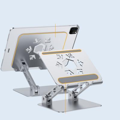 Κίνα Freefeng Multi-Angle Adjustable Foldable Aluminum Portable Tablet Stand Dual Shaft Design Smartphone Holder for iPad προς πώληση