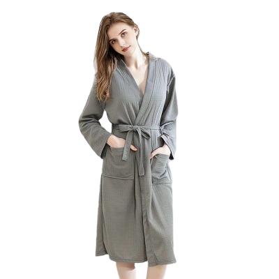 China Breathable High Quality Custom Made Waffle Robe Women Long Sleepwear Hotel Home Robe for sale