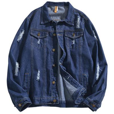 China 2021 New Fashion Windproof Long Sleeve Denim Jacket With Pocket Retro High Quality Loose Coats For Men for sale