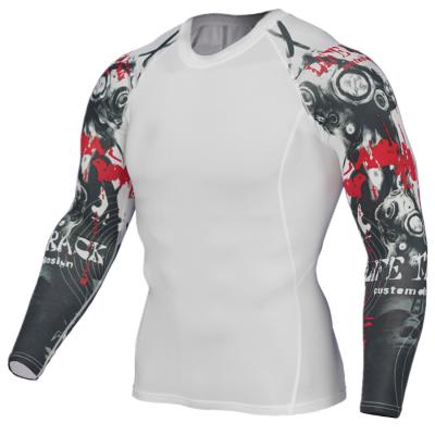 China Breathable Custom Logo Mens Fitness Wear Long Sleeve Outdoor Sports Cycling Clothes Training Wear High Quality Rash Guard Mens Active Wear for sale