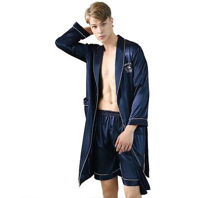 China High quality new fashion satin family casual pajamas long pants and short pajama sets for men for sale