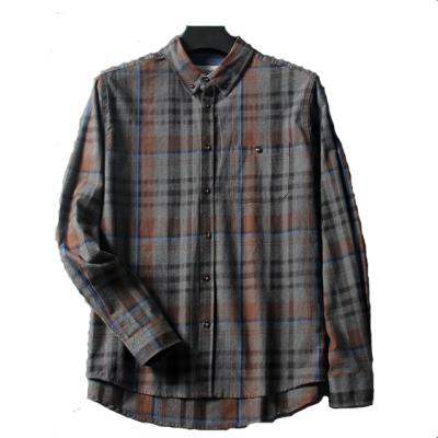 China 2019 autumn fashion spring men's anti-pilling camir 100% cotton long sleeve plaid plus size shirts for men for sale