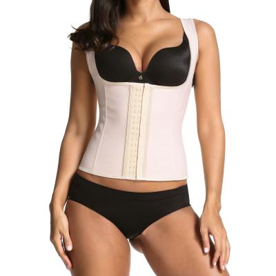 China Antibacterial Reinforced Latex Corset Waist Trainer Mesh Breathable Punching Rubber Belt Corset for sale