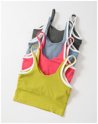 China Breathable Good Quality Running Vest Workout Crop Tops Yoga Bra Fitness Sports Bra High Impact for sale