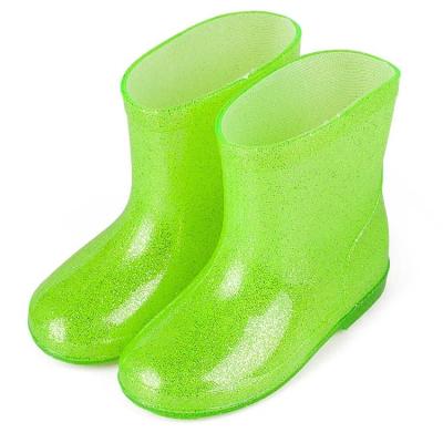 China Waterproof Transparent Clear Jelly PVC Children Kids Rain Boots for sale