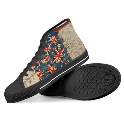 China Usb Customized Own High Quality Leisure Sports Style Mens Board Shoes Digital Printing Canvas for sale