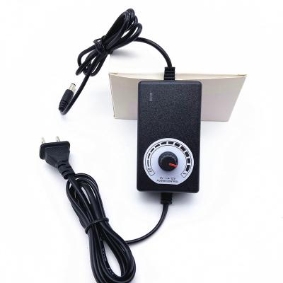 China AC 110V-240V to DC 3 - 24v with female jack 3-24v 1aadjustable voltage power supply adapter for motor fan HXY-241000 for sale