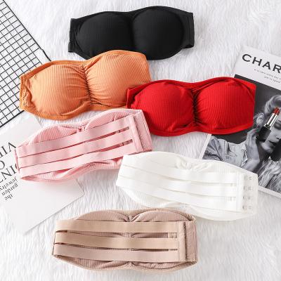 China Seamless Factory Wholesale Best Selling Women's Bandeau Seamless Strapless Sexy Girl's Bra for sale