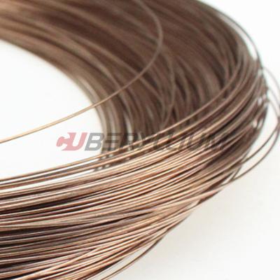 Cina Fili di bronzo del berillio CuBe2 (Qbe2.0) 0.1-0.8mm per elettronica di alta precisione in vendita