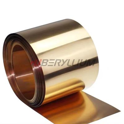 China 0.05mm Stärke-Beryllium-Bronze-Legierungs-Streifen QBe2 für Frühlings-Verbindungsstücke zu verkaufen