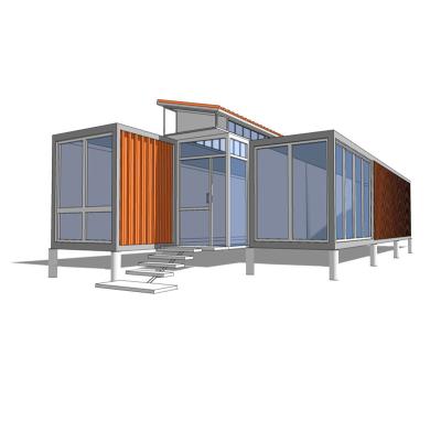 China Traditional 40ft Prefab Composite Container House Container Villa Integrated Floor for sale