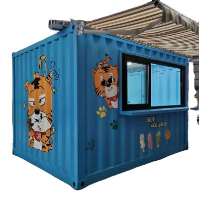 China 10ft Modern Custom Small Container House Mobile Container Shop for sale