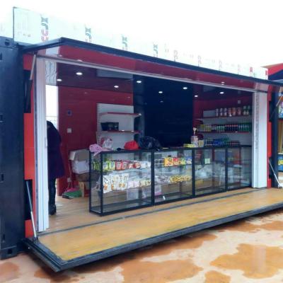 China Modern Prefab 20ft Container Store House Movable Container Building for sale