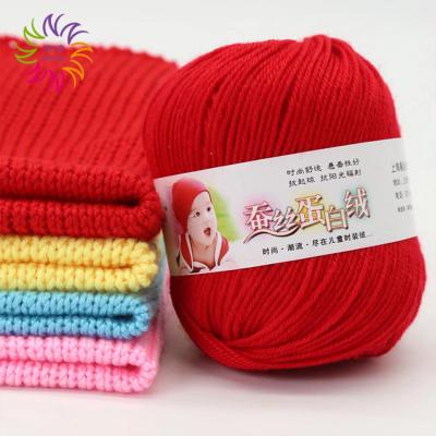 China ZHAONUO 100% solution 4ply 100% solution baby non-bulk customizable wholesale diy dyed acrylic yarn for knitting sweaters for sale