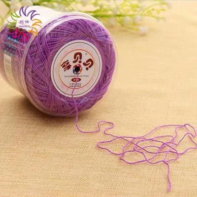 China Anti-pilling ZHAONUO 75g 3 ply hand knitting spun silk acrylic yarn crocheting in plastic box for summer for sale