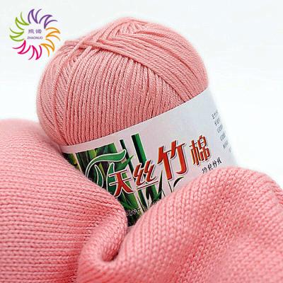 China ZHAONUO 100% sustainable hand knitting yarns mix sock crochet knitting white bambo acrylic tencel bump bamboo cotton yarns for sale