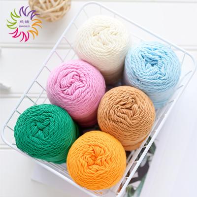 China ZHAONUO Anti-static hot sale rainbow cotton and acrylic mix color sheer crochet cake yarn ball for sale