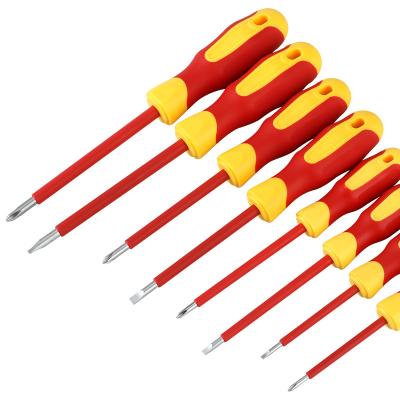 China Household Tool Kit WEEKS Insulated VDE Precision Electrician Screwdriver Set Easy Turning Handles for sale