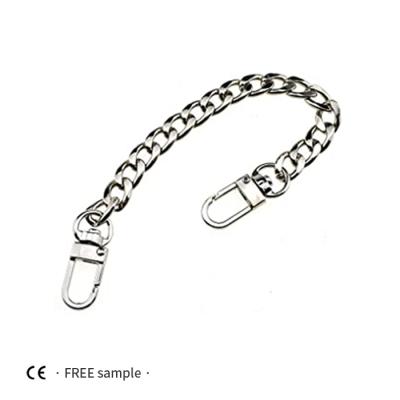 China User Friendly DIY Iron Handbag Chains Accessories Purse Straps Shoulder Cross Body Replacement Flat Chain Strap for sale