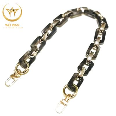 China User Friendly Acrylic Resin Chain Handles Bag Purse Decoration Detachable Chain With Multicolor Buckles for sale