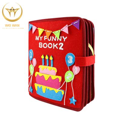 China OEM ODM eco-friendly material diy customize early educational toys baby felt busy sensory activity toddler board for sale