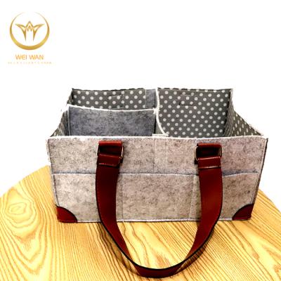 China Wholesale Cheap Custom Logo Tote Bag Removable Strap Baby Bag Felt Diaper for sale